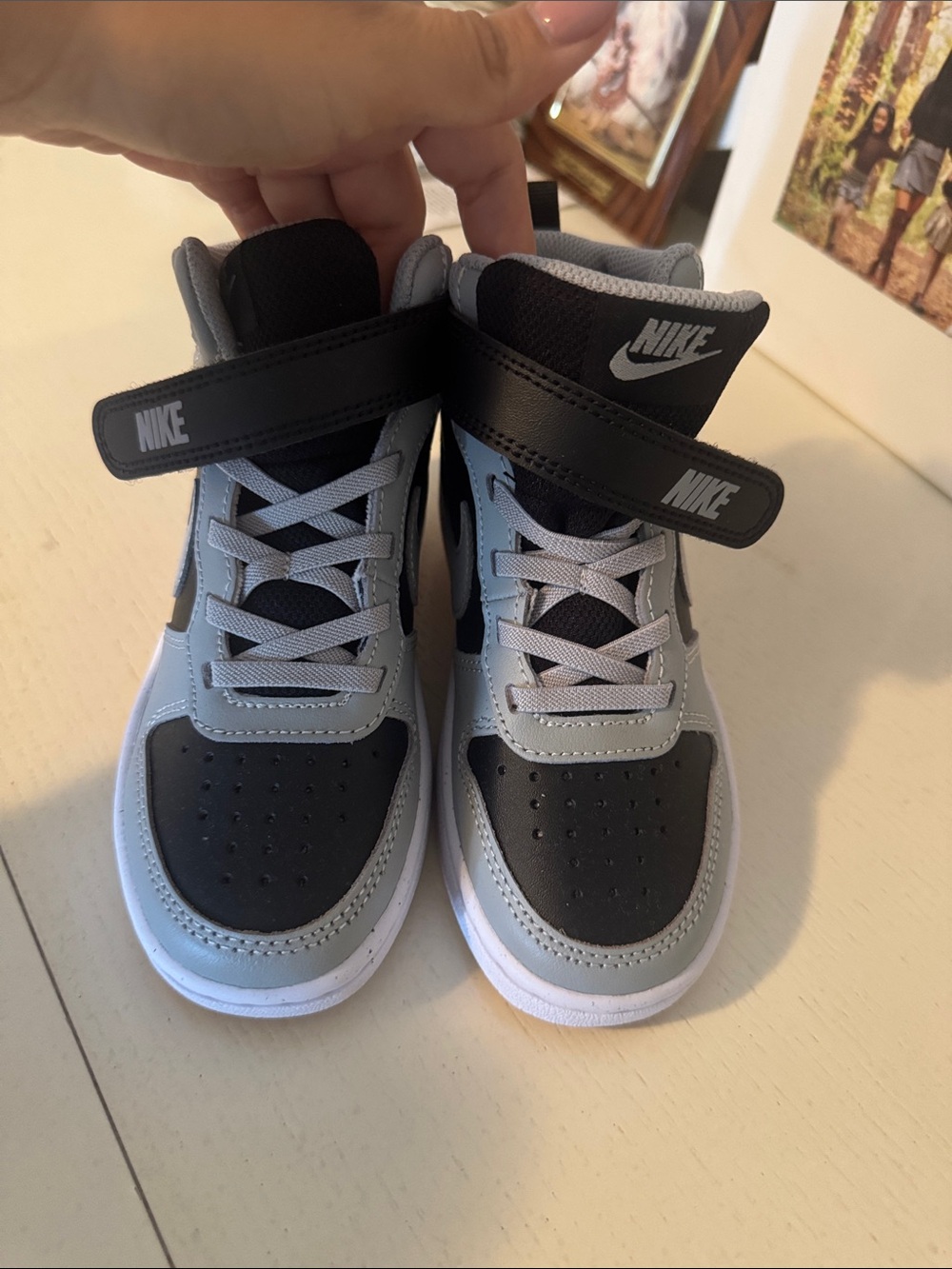 Nike Kids High-Top Sneakers - Black & Gray